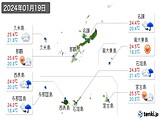 2024年01月19日の沖縄県の実況天気