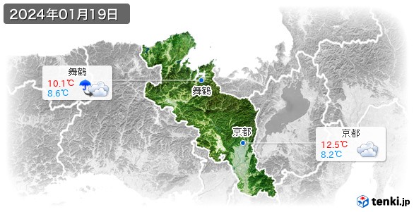 京都府(2024年01月19日の天気