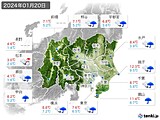 2024年01月20日の関東・甲信地方の実況天気