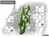 2024年01月20日の長野県の実況天気