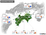 2024年01月22日の四国地方の実況天気