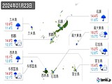 2024年01月23日の沖縄県の実況天気