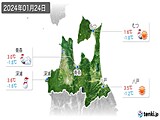 2024年01月24日の青森県の実況天気