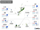 2024年01月25日の沖縄県の実況天気