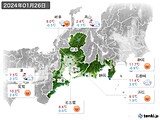 2024年01月26日の東海地方の実況天気