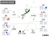 2024年01月26日の沖縄県の実況天気