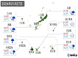 2024年01月27日の沖縄県の実況天気