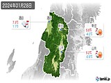 2024年01月28日の山形県の実況天気