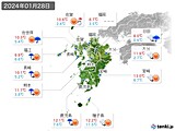 実況天気(2024年01月28日)