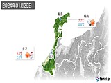 2024年01月29日の石川県の実況天気