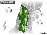 2024年01月29日の山形県の実況天気