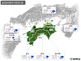 2024年01月31日の四国地方の実況天気