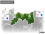 2024年02月01日の鳥取県の実況天気