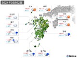 2024年02月02日の九州地方の実況天気