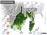 2024年02月02日の静岡県の実況天気