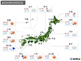 実況天気(2024年02月02日)