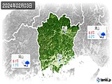 2024年02月03日の岡山県の実況天気