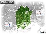 2024年02月04日の岡山県の実況天気
