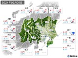 2024年02月05日の関東・甲信地方の実況天気