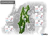 2024年02月05日の長野県の実況天気