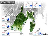 2024年02月05日の静岡県の実況天気