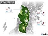 2024年02月05日の山形県の実況天気