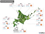 2024年02月06日の北海道地方の実況天気