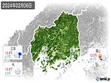 2024年02月06日の広島県の実況天気
