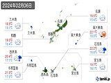 2024年02月06日の沖縄県の実況天気