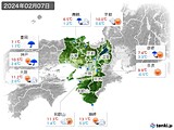 2024年02月07日の近畿地方の実況天気