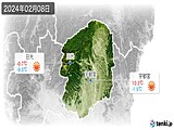 2024年02月08日の栃木県の実況天気