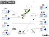 2024年02月08日の沖縄県の実況天気