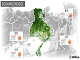 2024年02月09日の兵庫県の実況天気