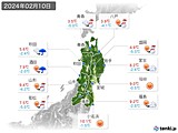 2024年02月10日の東北地方の実況天気