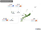 実況天気(2024年02月10日)