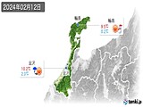 2024年02月12日の石川県の実況天気