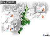 実況天気(2024年02月12日)