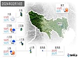 実況天気(2024年02月16日)