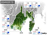 2024年02月17日の静岡県の実況天気