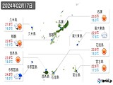 実況天気(2024年02月17日)