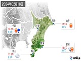 2024年02月18日の千葉県の実況天気