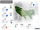 2024年02月19日の東京都の実況天気