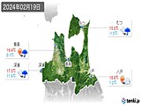 2024年02月19日の青森県の実況天気