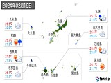 2024年02月19日の沖縄県の実況天気