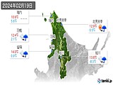 実況天気(2024年02月19日)