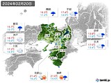 2024年02月20日の近畿地方の実況天気