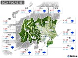 2024年02月21日の関東・甲信地方の実況天気