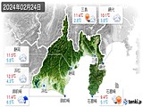 2024年02月24日の静岡県の実況天気