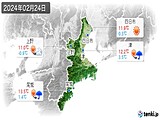 2024年02月24日の三重県の実況天気