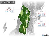 2024年02月24日の山形県の実況天気